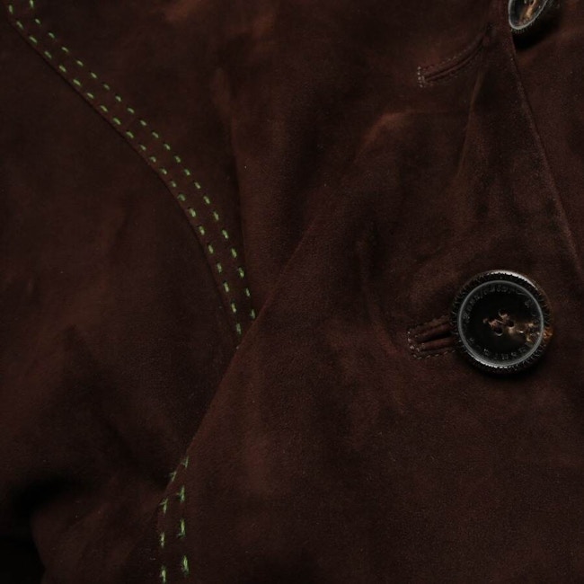 Image 4 of Leather Coat 40 Dark Brown in color Brown | Vite EnVogue
