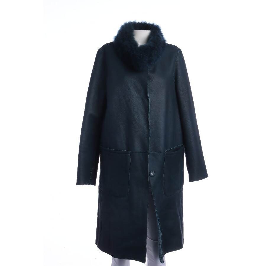 Image 1 of Leather Coat 40 Navy in color Blue | Vite EnVogue