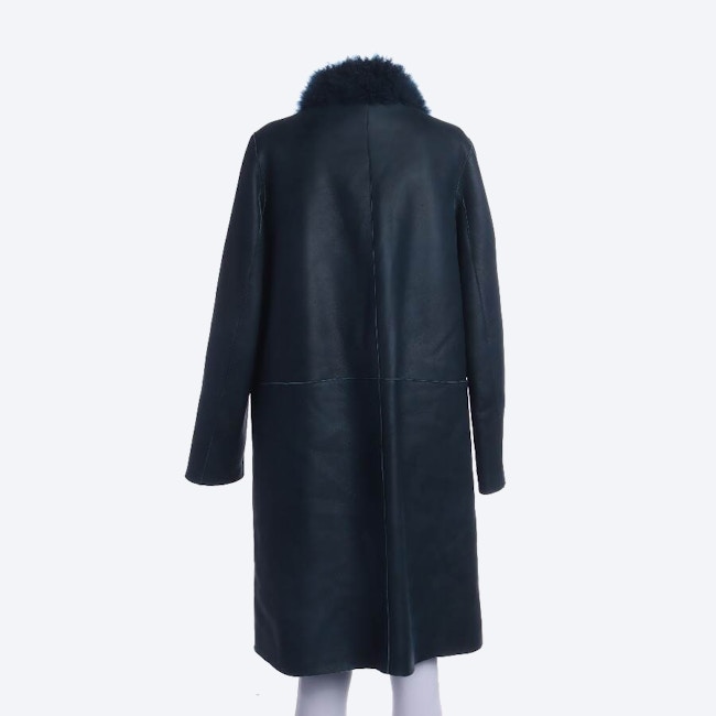 Image 2 of Leather Coat 40 Navy in color Blue | Vite EnVogue