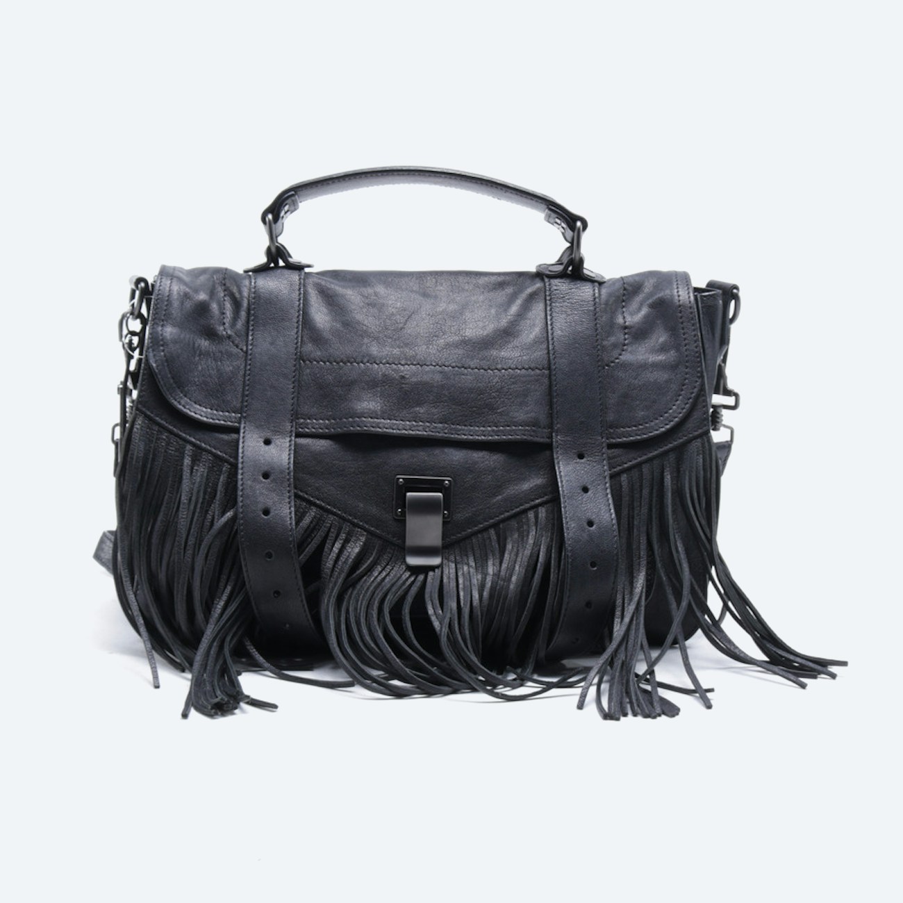 Image 1 of PS1 Medium Fringe Bag Shoulder Bag Black in color Black | Vite EnVogue
