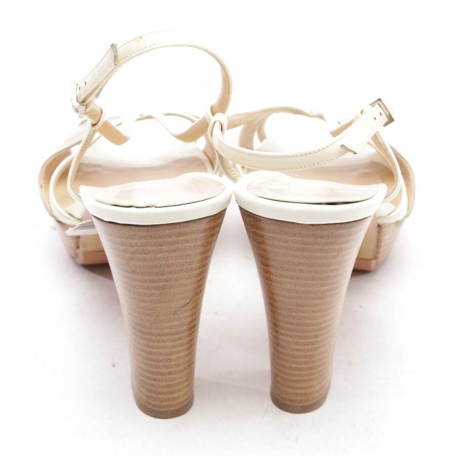 Image 3 of Heeled Sandals EUR 39.5 Cream in color White | Vite EnVogue