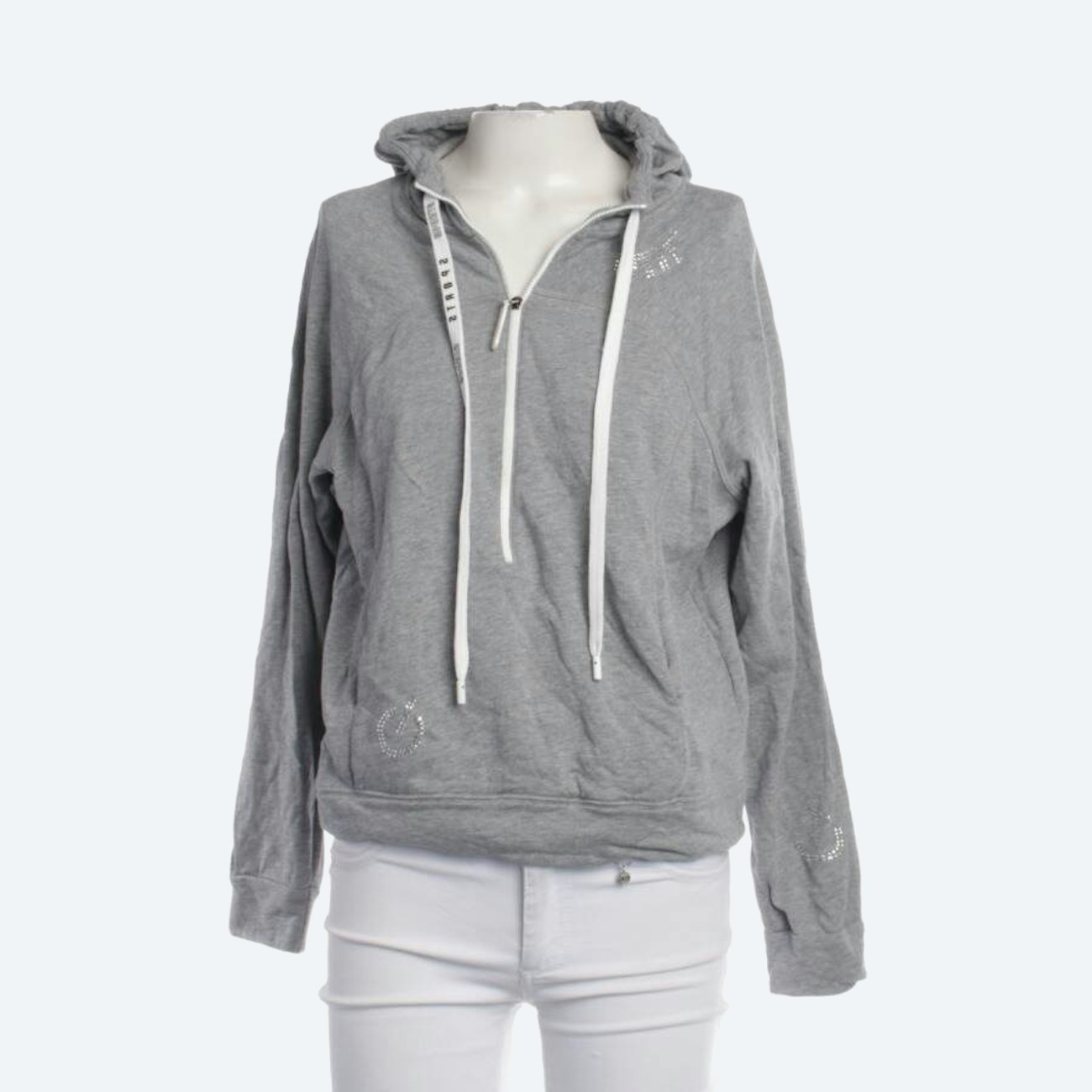 Image 1 of Hooded Sweatshirt 36 Light Gray in color Gray | Vite EnVogue