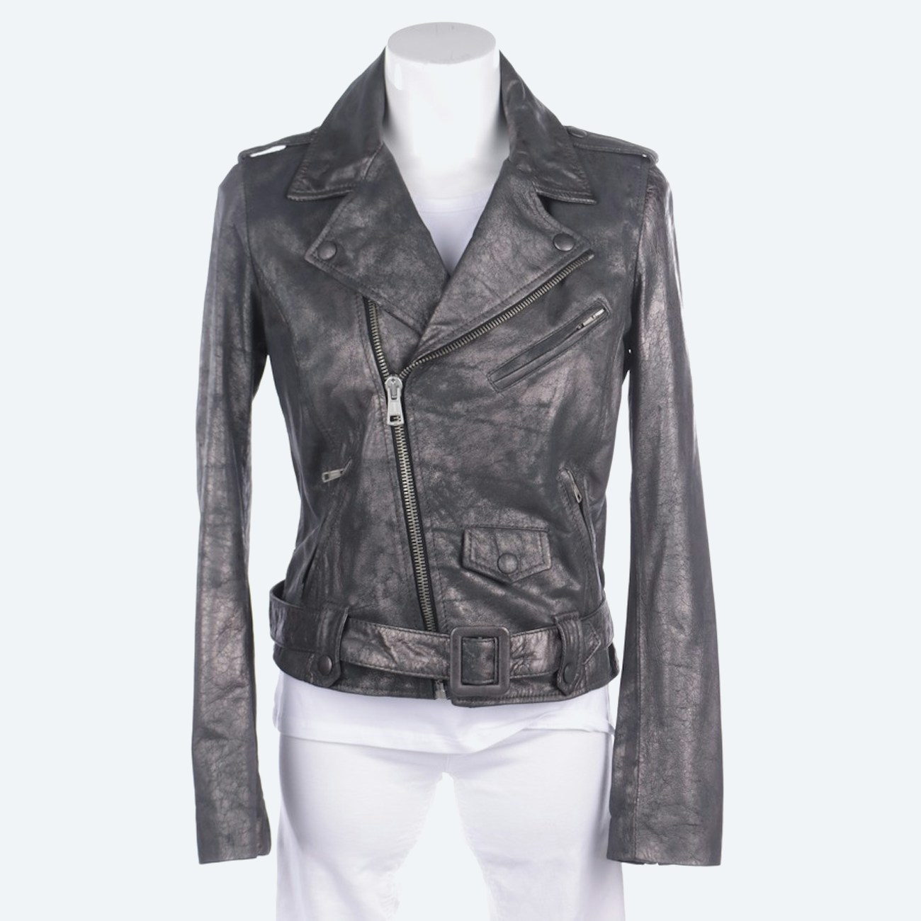 Image 1 of LeatherJackets L Silver in color Metallic | Vite EnVogue