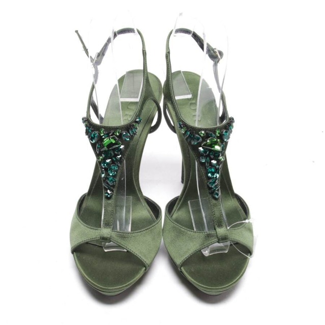 Heeled Sandals EUR38 Darkgreen | Vite EnVogue