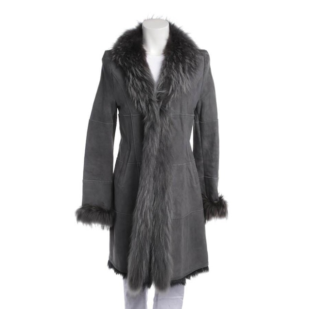 Image 1 of Leather Coat 38 Gray | Vite EnVogue