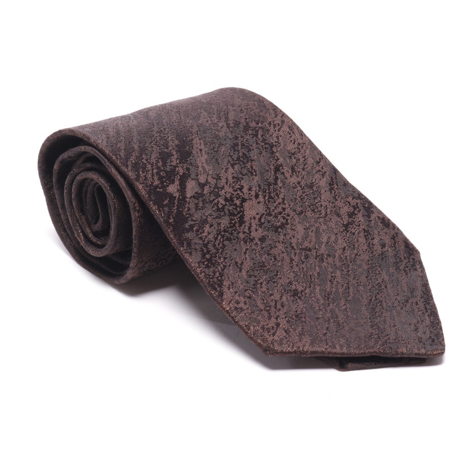 Image 1 of Silk Tie Dark brown in color Brown | Vite EnVogue