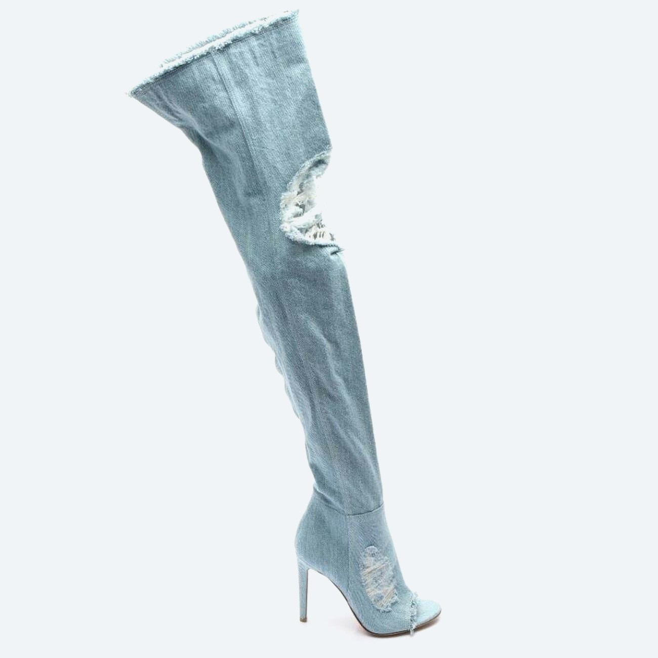 Image 1 of Overknee Boots EUR 36 Light Blue in color Blue | Vite EnVogue