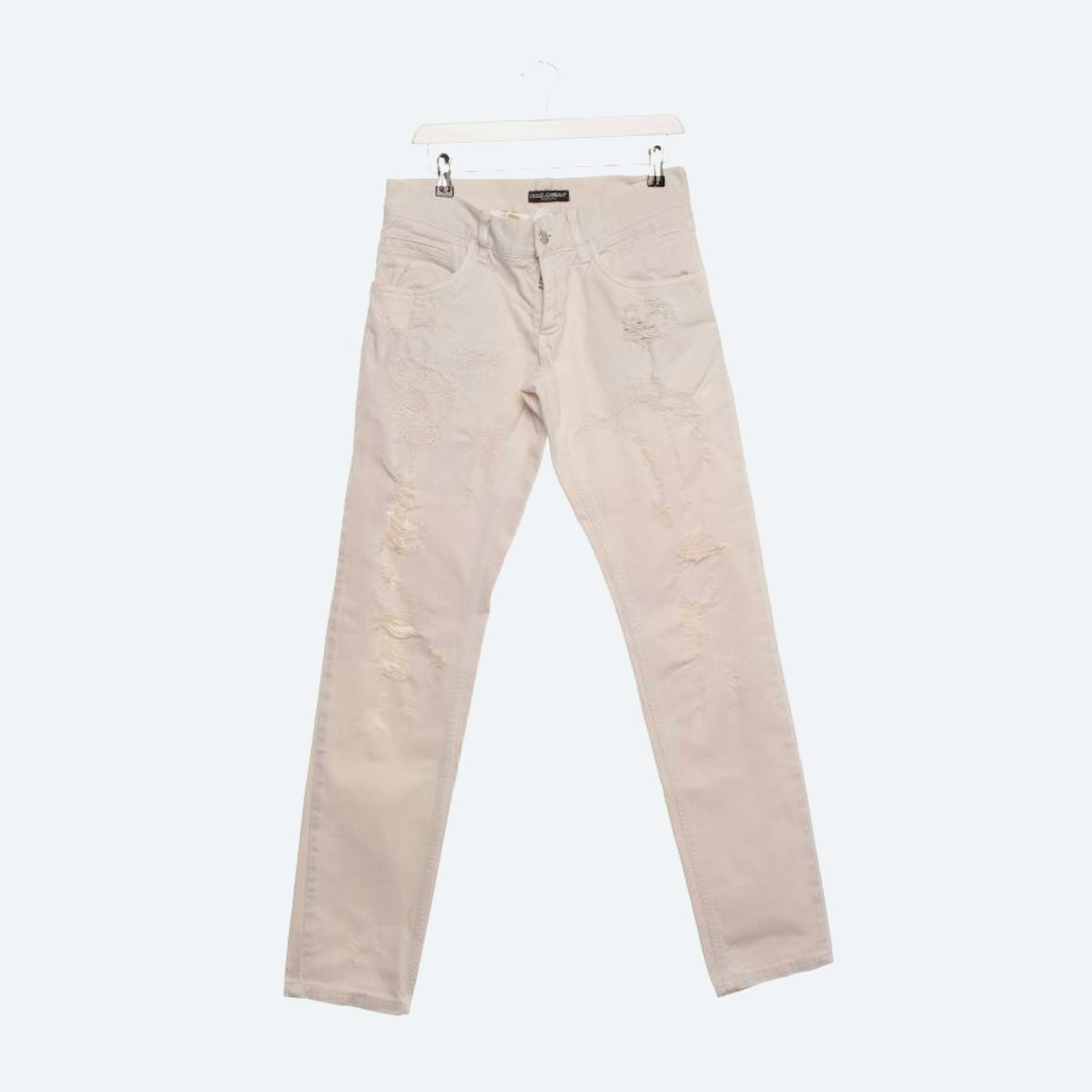 Image 1 of Jeans Straight Fit 46 Cream in color White | Vite EnVogue