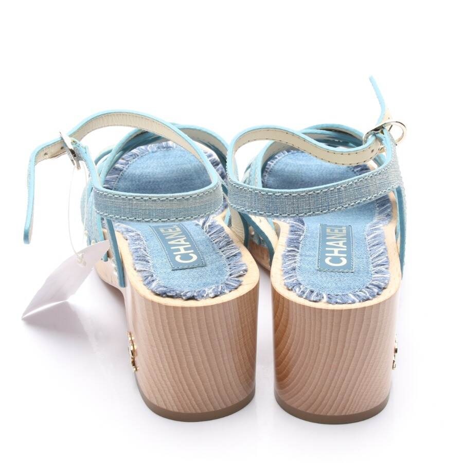 Image 3 of Heeled Sandals EUR 36 Light Blue in color Blue | Vite EnVogue
