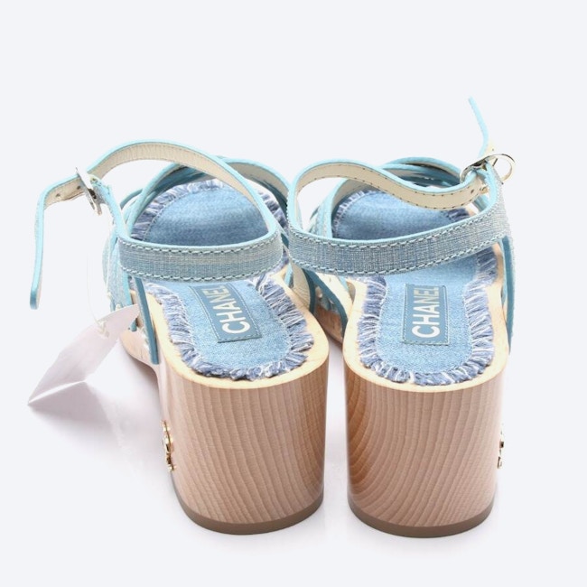 Image 3 of Heeled Sandals EUR 36 Light Blue in color Blue | Vite EnVogue