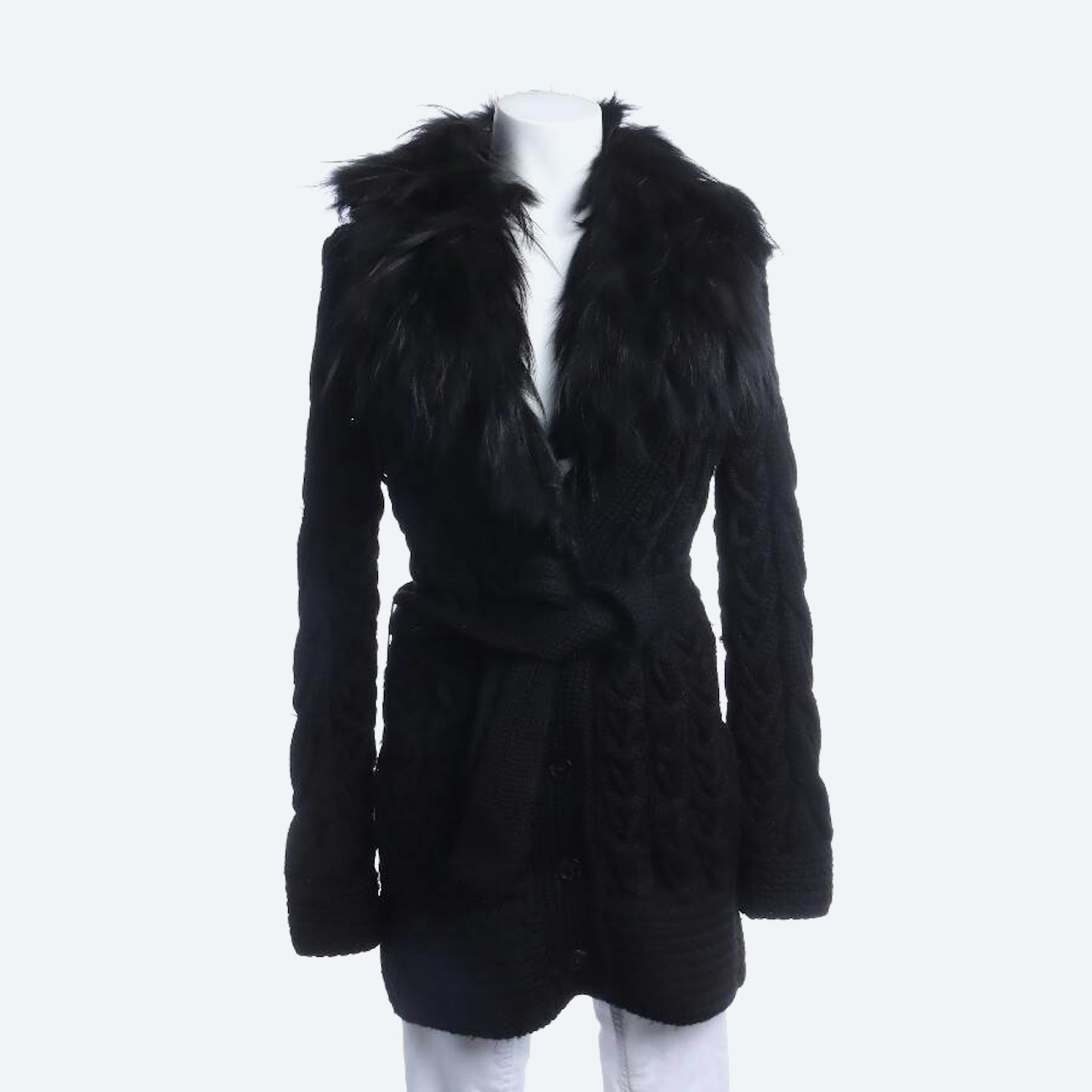 Image 1 of Fur Cardigan S Black in color Black | Vite EnVogue