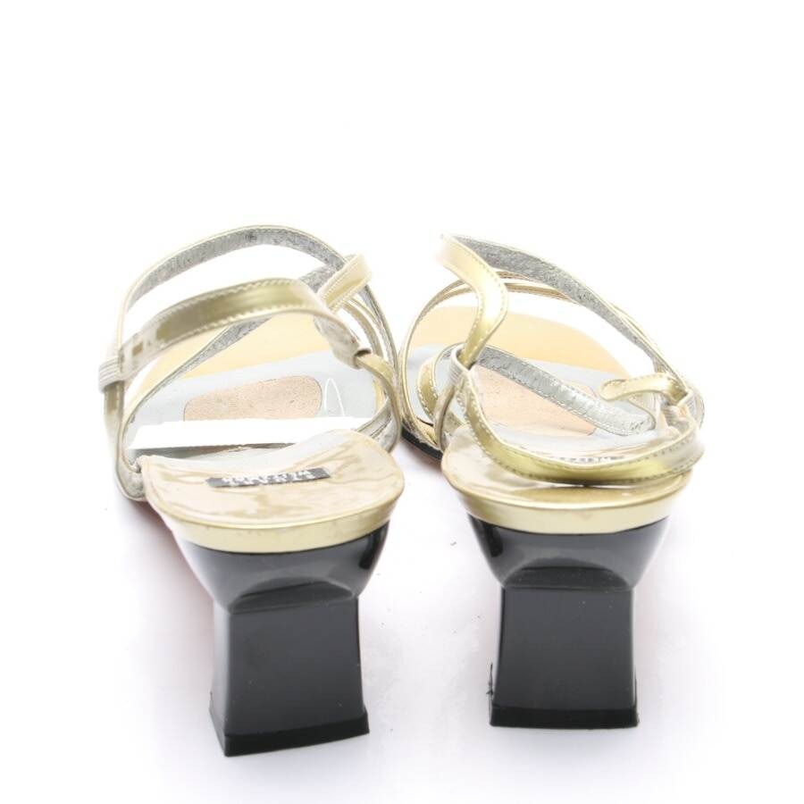Image 3 of Heeled Sandals EUR 38.5 Gold in color Metallic | Vite EnVogue