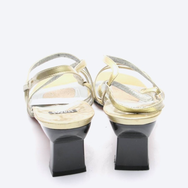Image 3 of Heeled Sandals EUR 38.5 Gold in color Metallic | Vite EnVogue