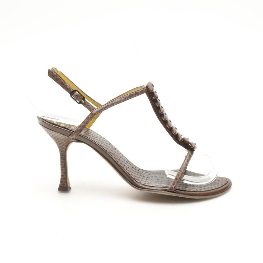 Image 1 of Heeled Sandals EUR 36 Dark Brown in color Brown | Vite EnVogue
