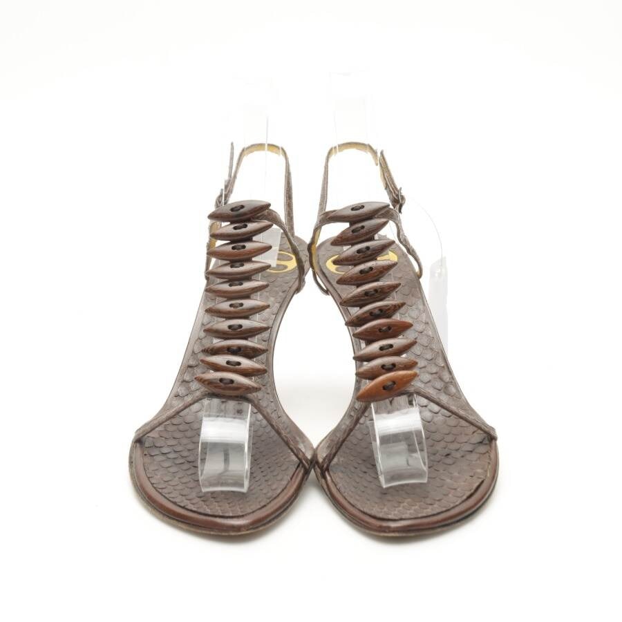 Image 2 of Heeled Sandals EUR 36 Dark Brown in color Brown | Vite EnVogue