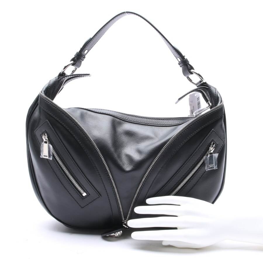 Image 2 of Black Repeat Hobo Handbag Black in color Black | Vite EnVogue