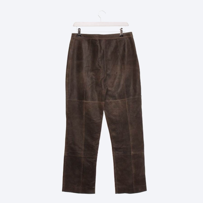 Image 2 of Leather Pants 38 Brown in color Brown | Vite EnVogue
