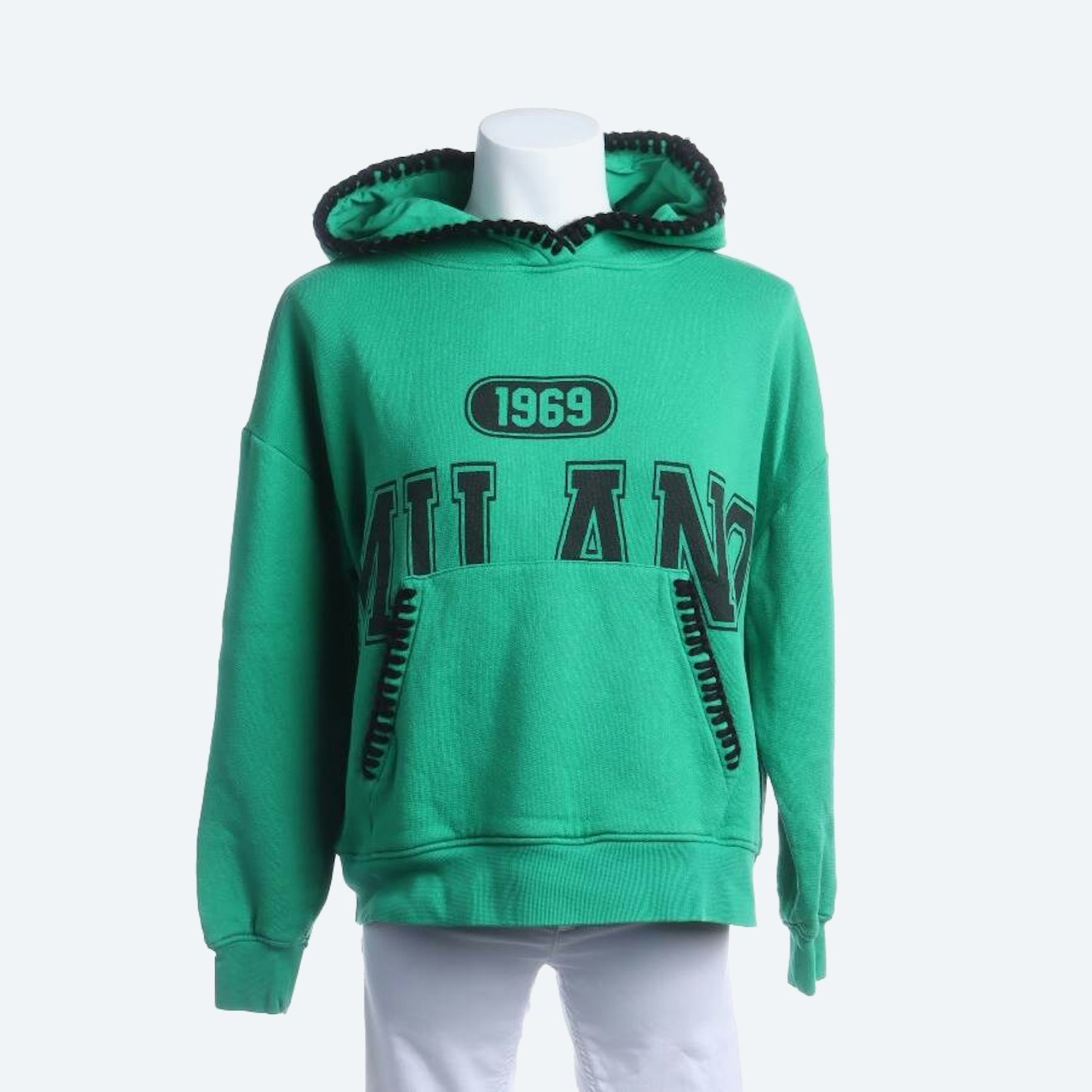 Image 1 of Hooded Sweatshirt S Green in color Green | Vite EnVogue