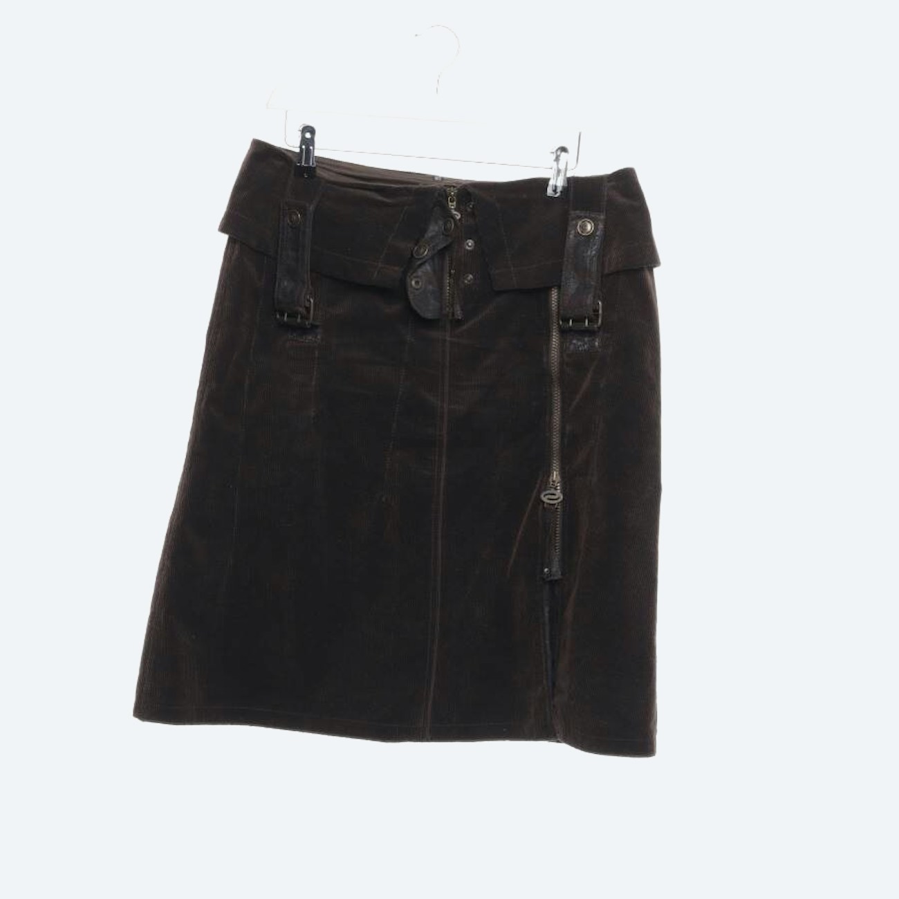 Image 1 of Corduroy Skirt 40 Dark Brown in color Brown | Vite EnVogue