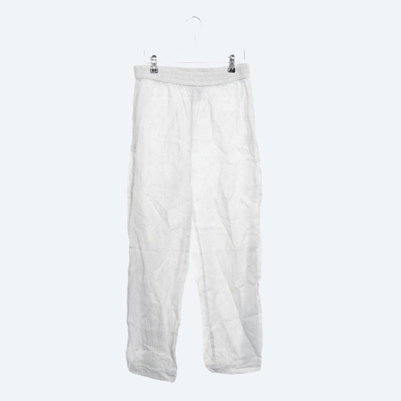 Image 1 of Linen Pants M Light Gray in color Gray | Vite EnVogue