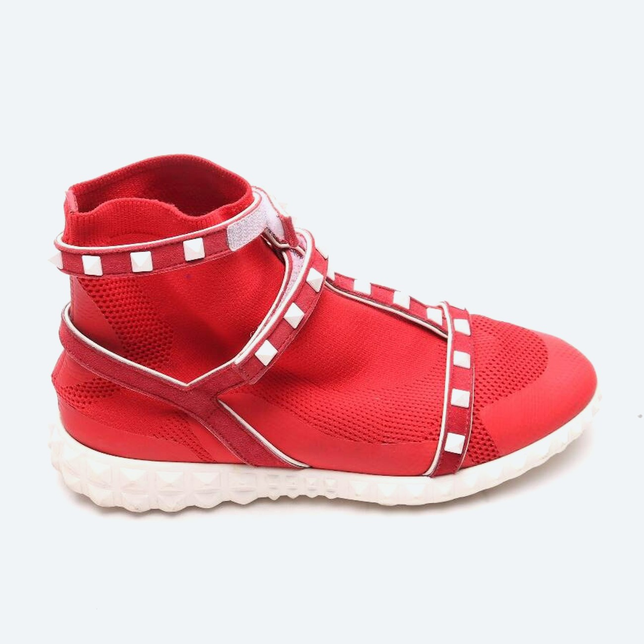 Image 1 of Rockstud High-Top Sneakers EUR 37 Red in color Red | Vite EnVogue