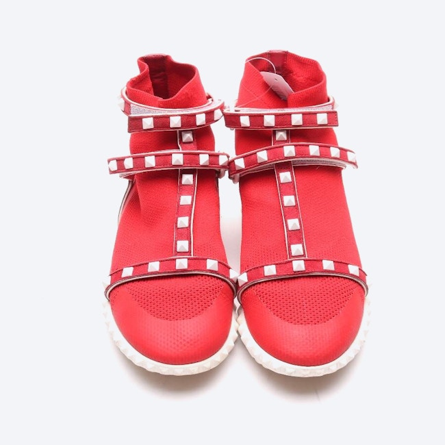 Image 2 of Rockstud High-Top Sneakers EUR 37 Red in color Red | Vite EnVogue