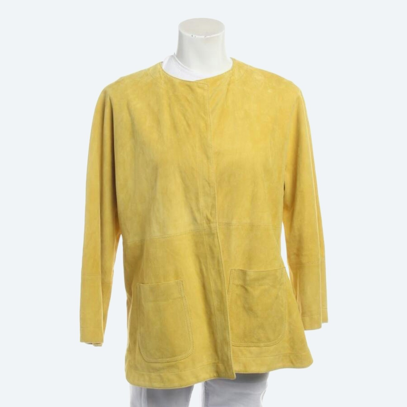 Image 1 of LeatherJacket 42 Mustard Yellow in color Yellow | Vite EnVogue