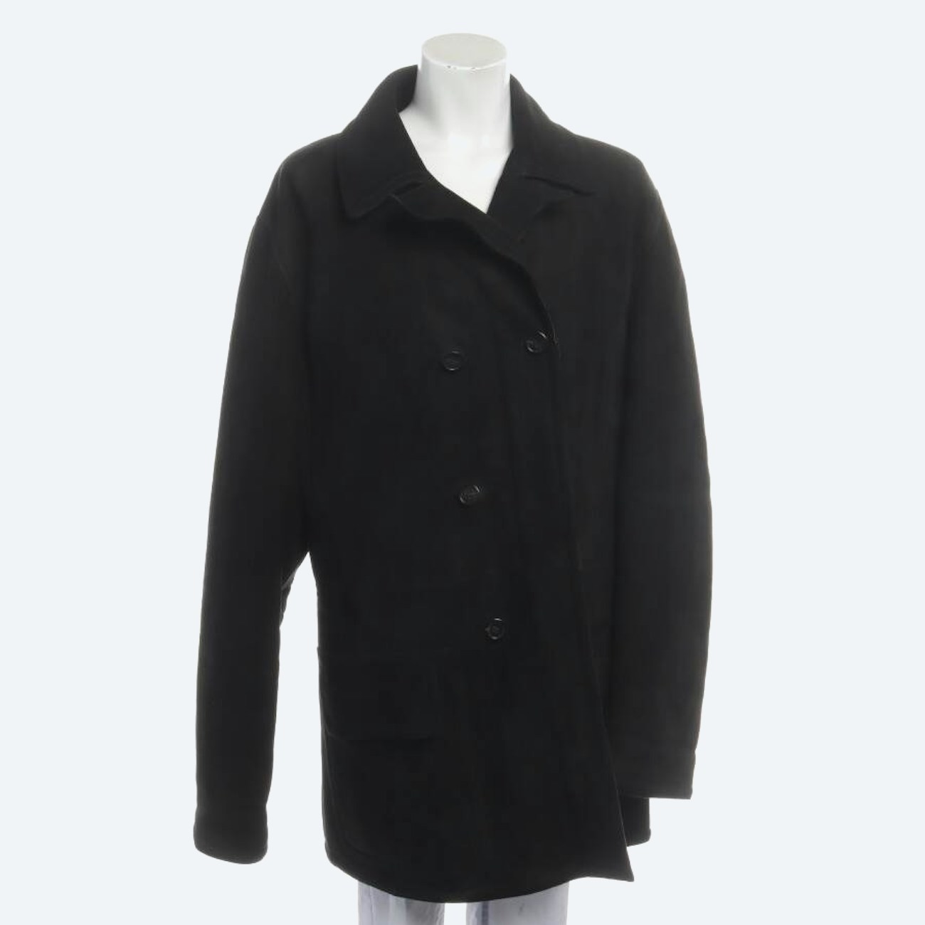 Image 1 of Leather Coat 54 Black in color Black | Vite EnVogue