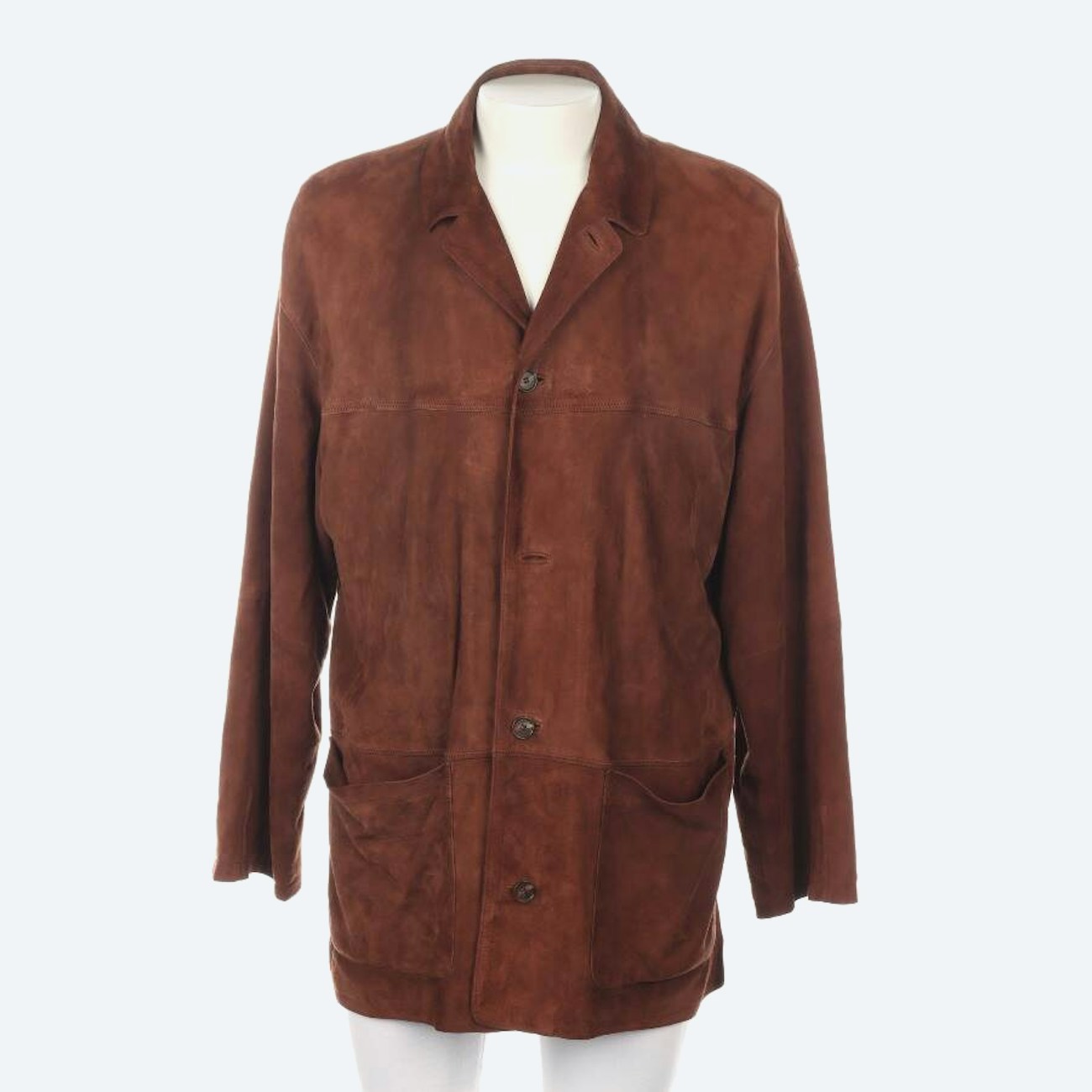 Image 1 of Leather Coat 52 Brown in color Brown | Vite EnVogue