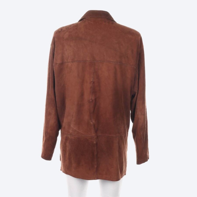 Image 2 of Leather Coat 52 Brown in color Brown | Vite EnVogue