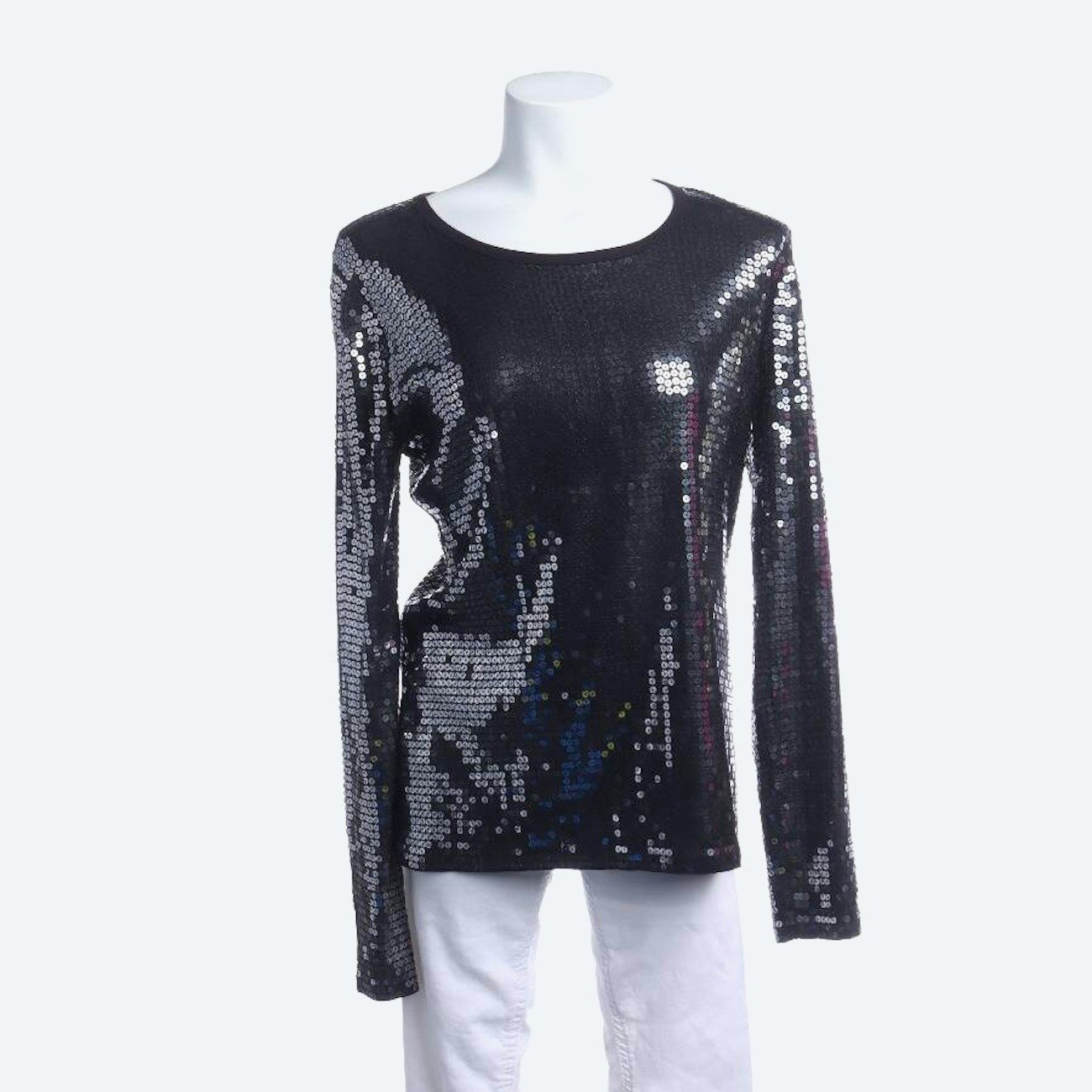 Image 1 of Shirt Blouse L Silver in color Metallic | Vite EnVogue
