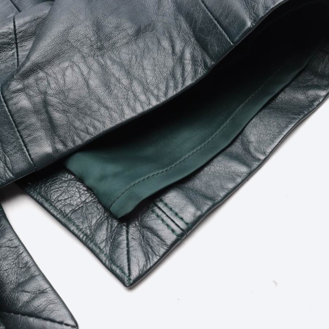 Image 3 of Leather Skirt 34 Dark Green in color Green | Vite EnVogue