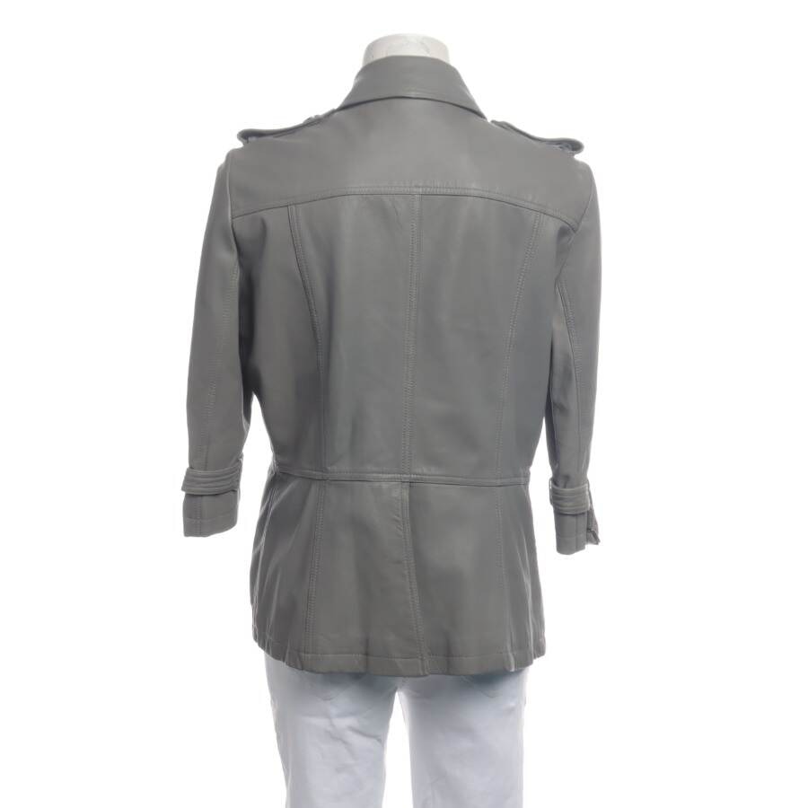 Image 2 of Leather Coat 38 Gray in color Gray | Vite EnVogue