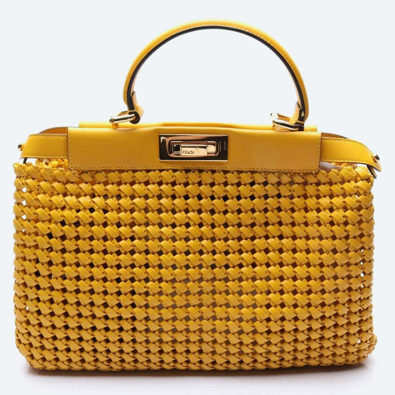Image 1 of Peek-a-boo Handbag Yellow in color Yellow | Vite EnVogue