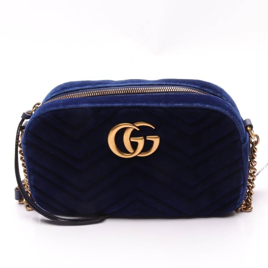 Image 1 of Marmont Crossbody Bag Navy in color Blue | Vite EnVogue