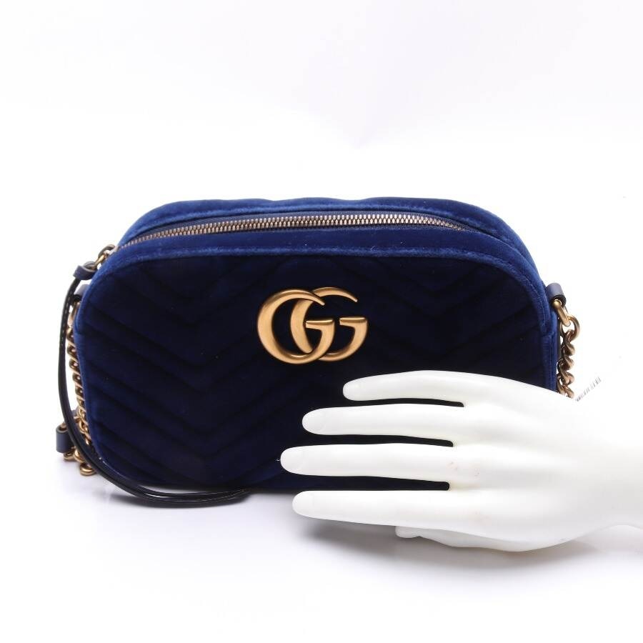 Image 4 of Marmont Crossbody Bag Navy in color Blue | Vite EnVogue