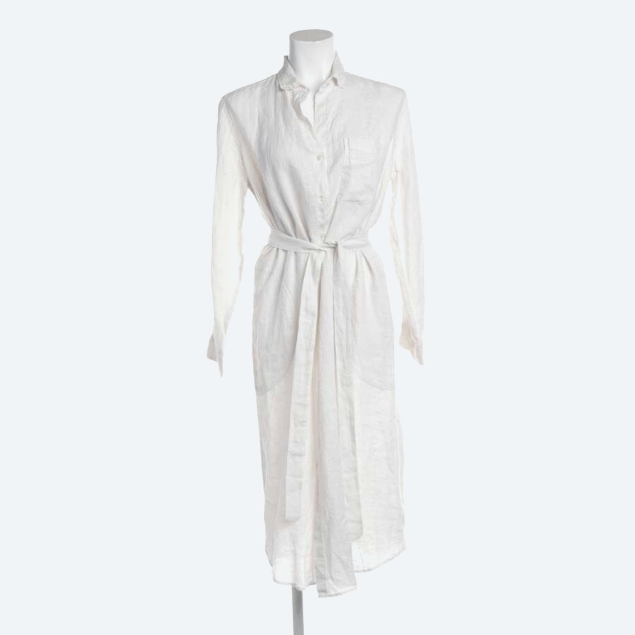 Image 1 of Linen Dress XS White in color White | Vite EnVogue