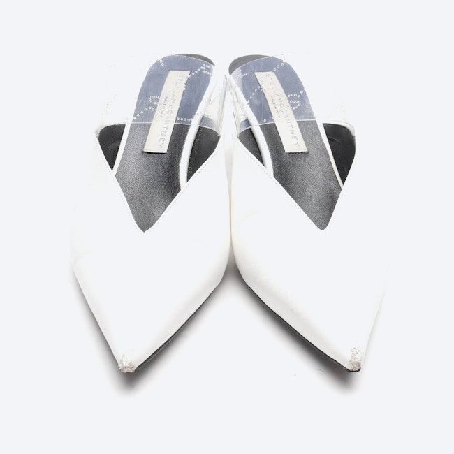 Image 2 of Heeled Mules EUR 37 White in color White | Vite EnVogue