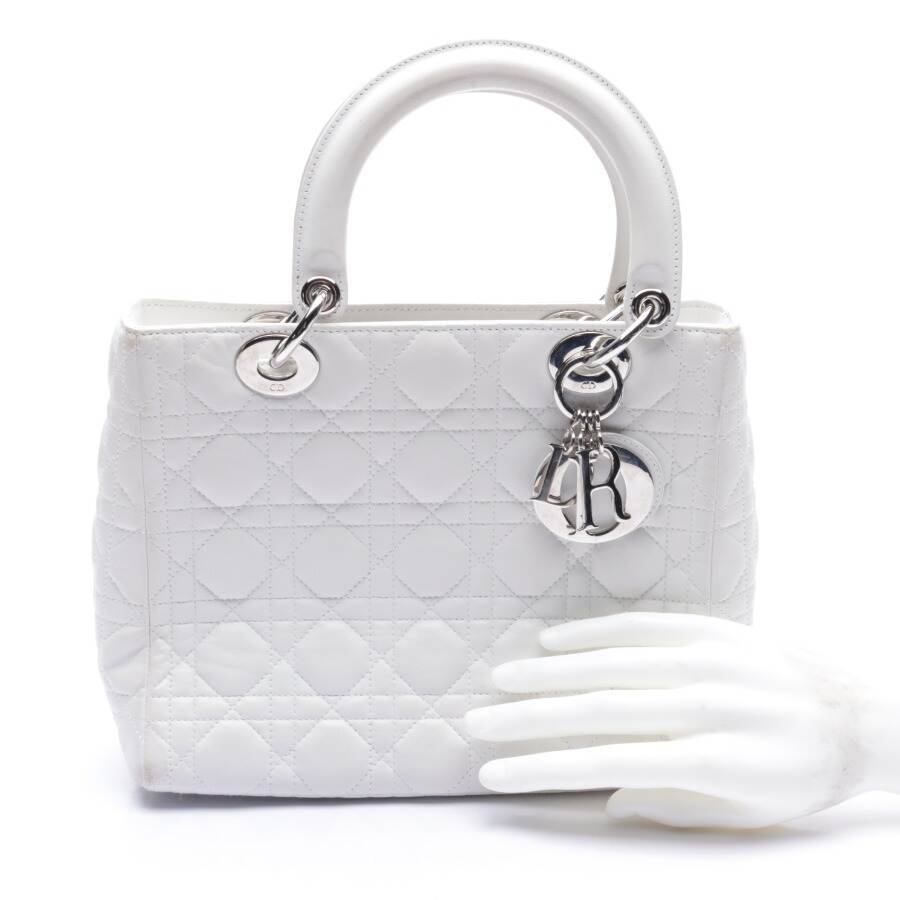 Bild 4 von Lady Dior Handtasche Weiß in Farbe Weiß | Vite EnVogue