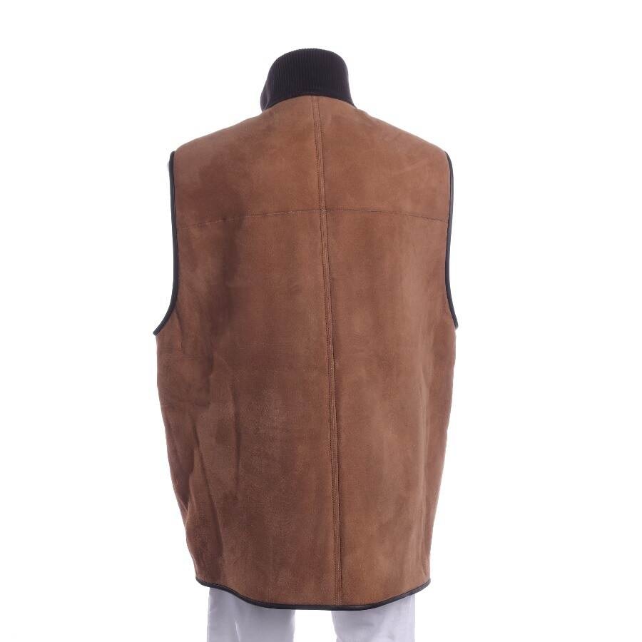 Image 2 of Leather Vest L Brown in color Brown | Vite EnVogue