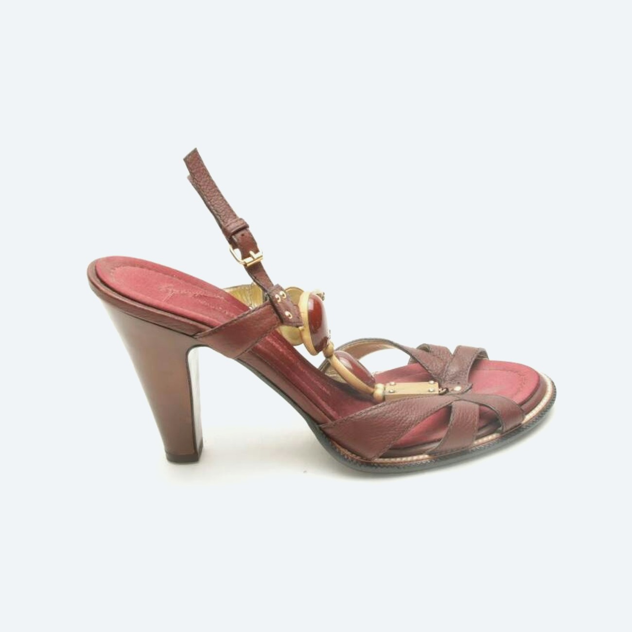 Image 1 of Heeled Sandals EUR 39.5 Bordeaux in color Red | Vite EnVogue