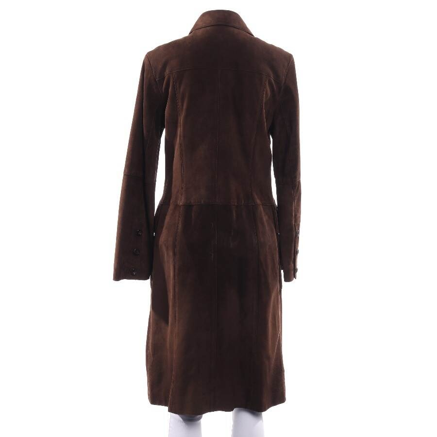 Image 2 of Leather Coat 38 Dark Brown in color Brown | Vite EnVogue