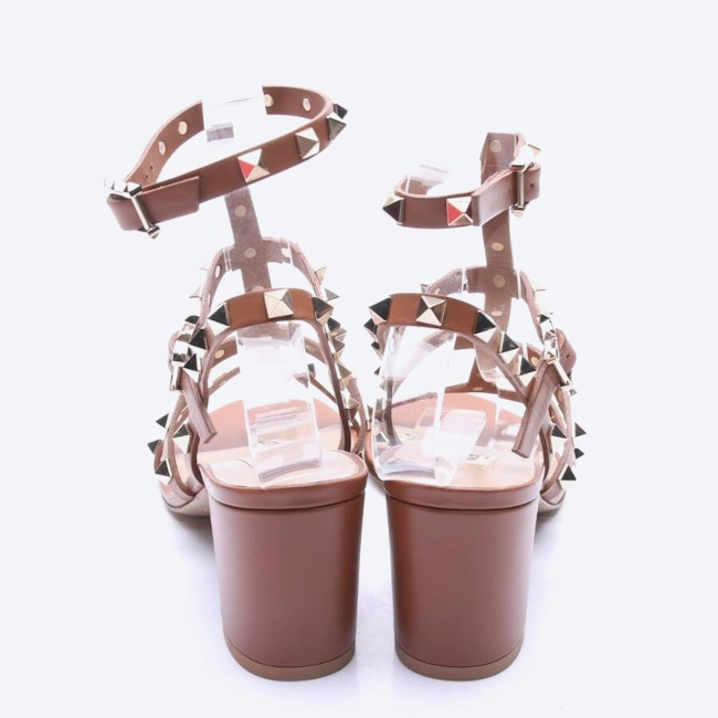 Image 3 of Rockstud Heeled Sandals EUR 37 Brown in color Brown | Vite EnVogue