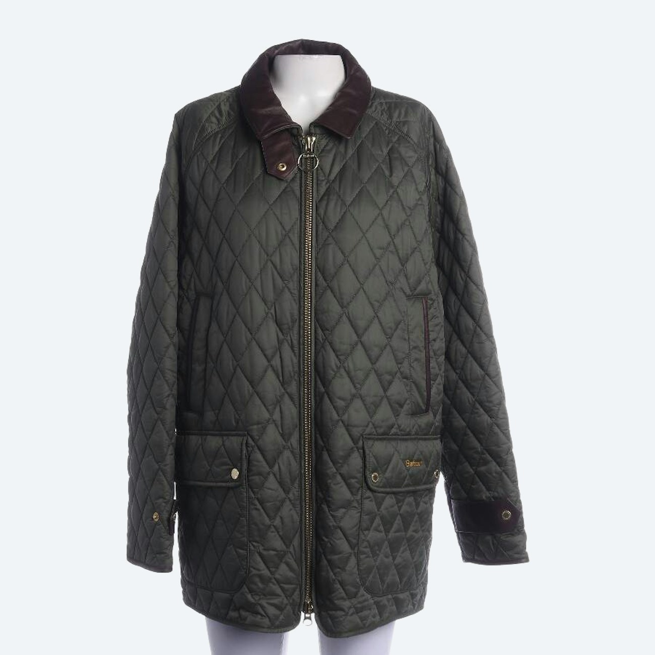 Image 1 of Quilted Coat 44 Green in color Green | Vite EnVogue