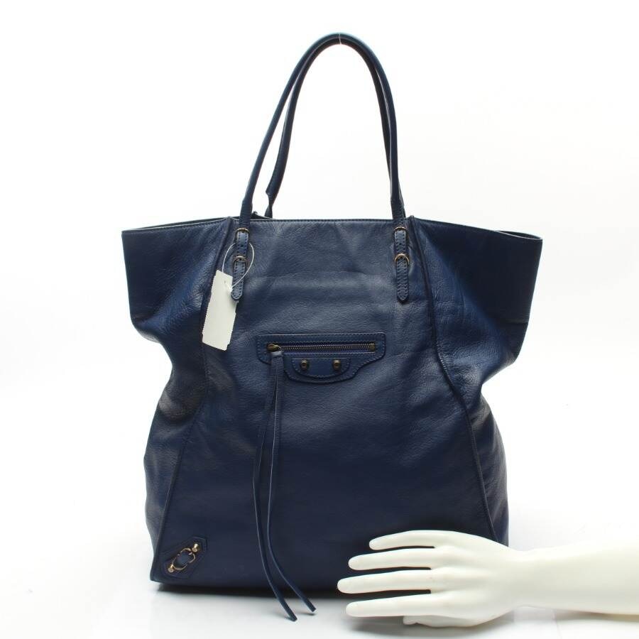 Image 4 of Paper Handbag Navy in color Blue | Vite EnVogue