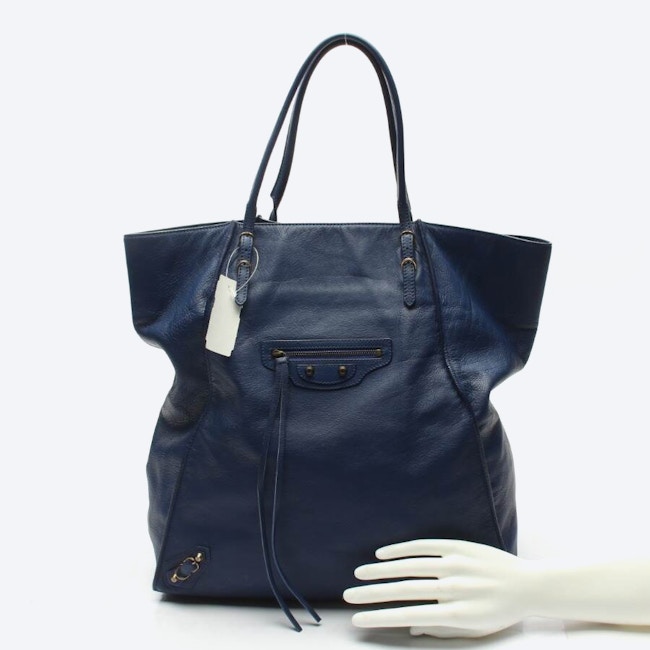 Image 4 of Paper Handbag Navy in color Blue | Vite EnVogue