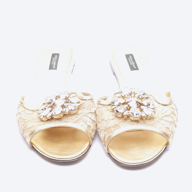 Image 2 of Sandals EUR 38.5 Gold in color Metallic | Vite EnVogue