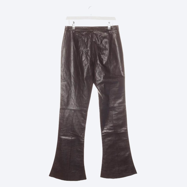 Image 2 of Leather Pants 38 Dark Brown in color Brown | Vite EnVogue