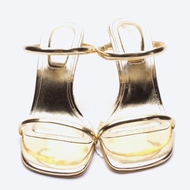 Image 2 of Heeled Sandals EUR 39 Gold in color Metallic | Vite EnVogue