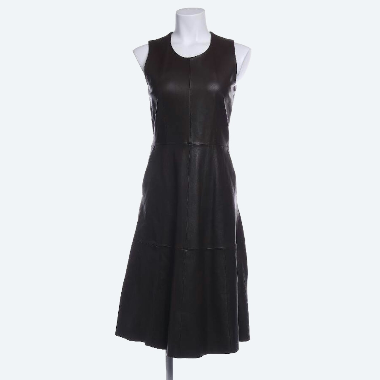 Image 1 of Leather Dress 36 Dark Brown in color Brown | Vite EnVogue